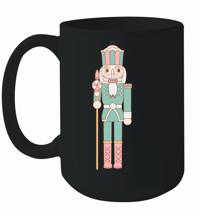 Pastel Christmas Nutcracker Ceramic Mug