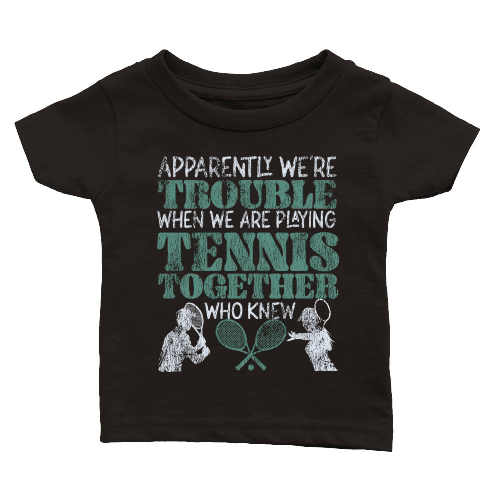 Funny Tennis Player Racket Friends Classic Baby Crewneck T-shirt