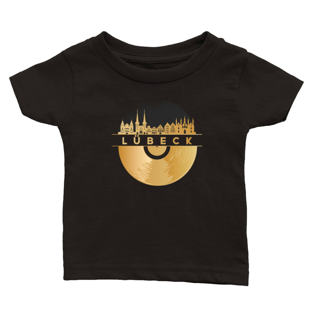 Vinyl-Record-Player Disco-Music Classic Baby Crewneck T-shirt