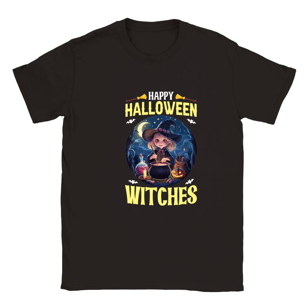 happy halloween witches Classic Kids Crewneck T-shirt