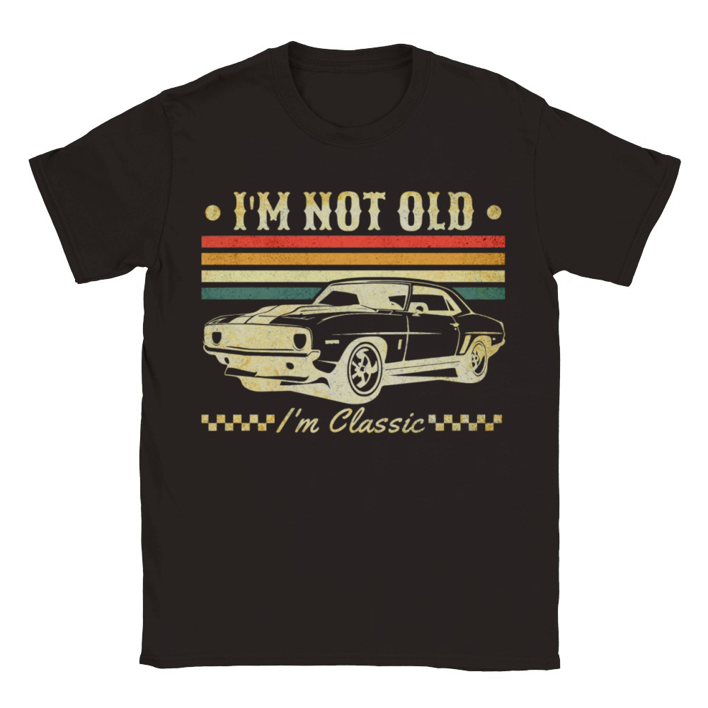 Im Not Old Im Classic Vintage Retro Car Lover Classic Kids Crewneck T-shirt