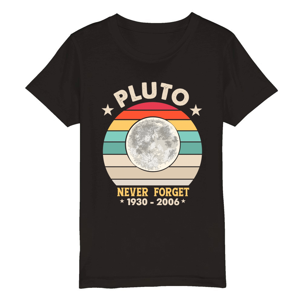 Pluto Never Forget 1930 2006 Organic Kids Crewneck T-shirt