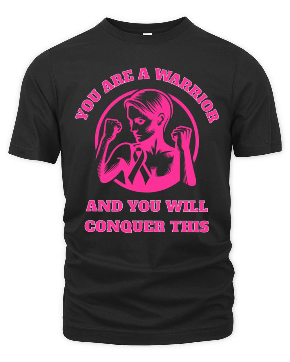 Empowering Pink Ribbon Design for Cancer Fighters Organic Unisex T-shirt