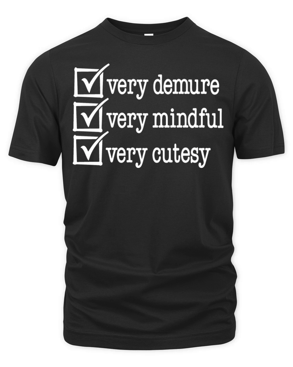 Very Demure Very Mindful Very Cutesy Organic Unisex T-shirt
