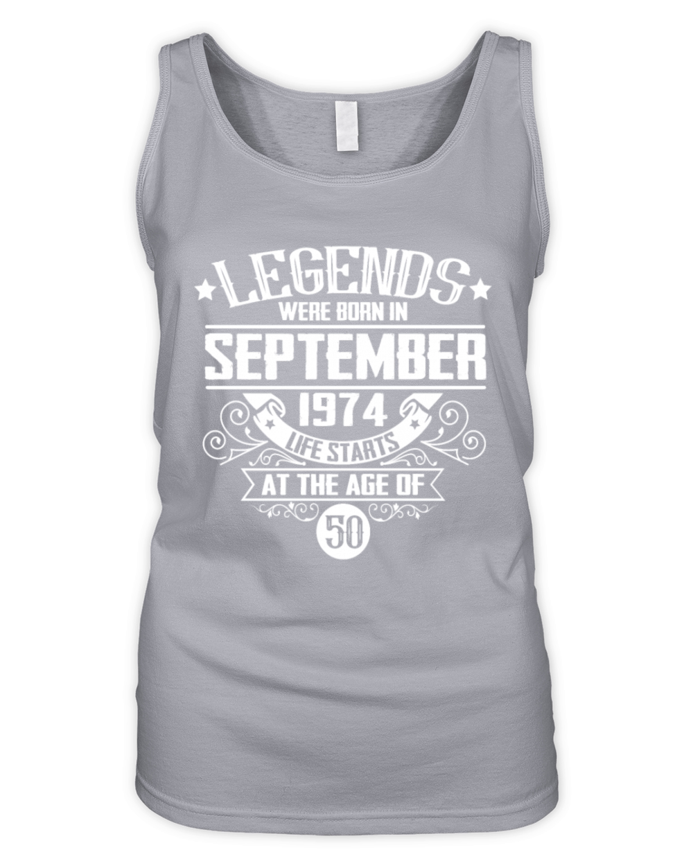 50th birthday legends born September 1974 vintage Organic Women's Tank Top