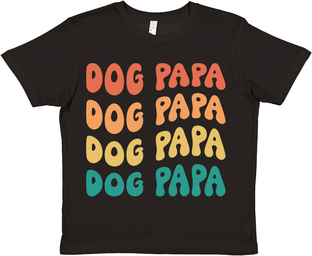 Dog Papa (1) Premium Kids Crewneck T-shirt
