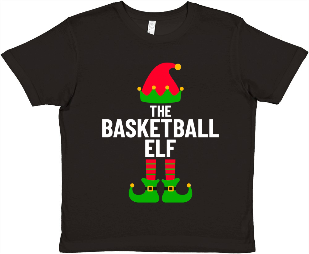 The Basketball Elf Christmas Premium Kids Crewneck T-shirt