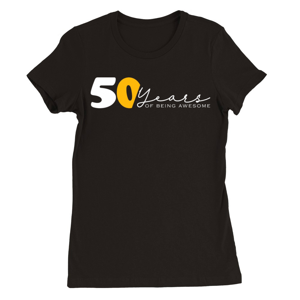 Vintage 1974 Funny 50 Year Old Bday Men Women Premium Womens Crewneck T-shirt