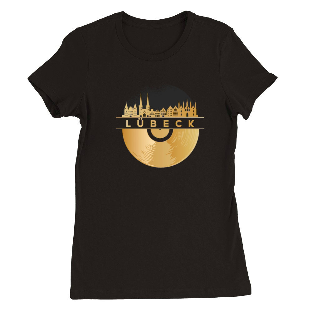 Vinyl-Record-Player Disco-Music Premium Womens Crewneck T-shirt