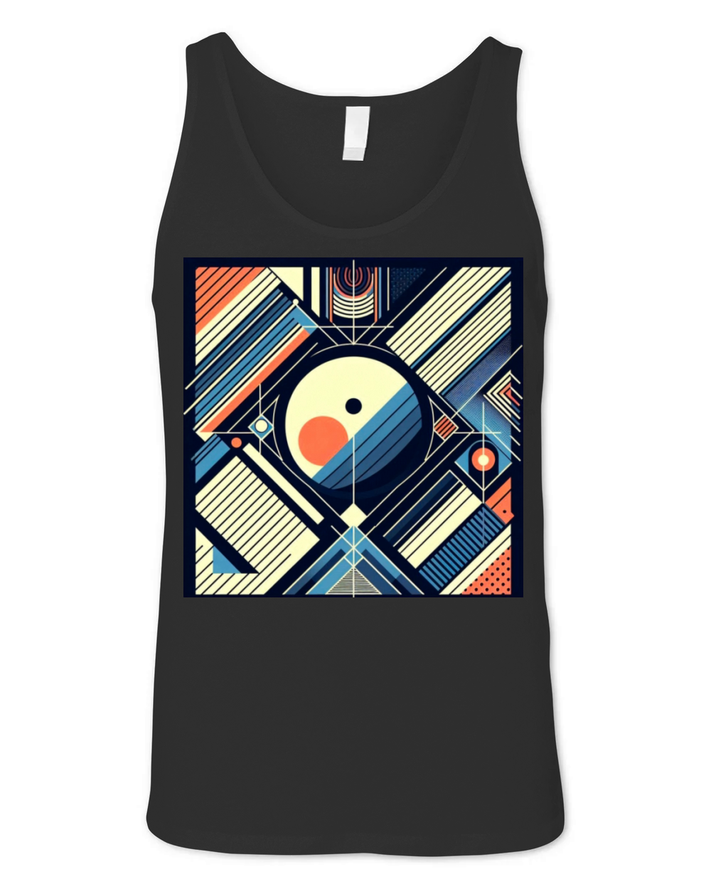 Retro Geometric Shapes 80s 90s Style Unisex Jersey Tank