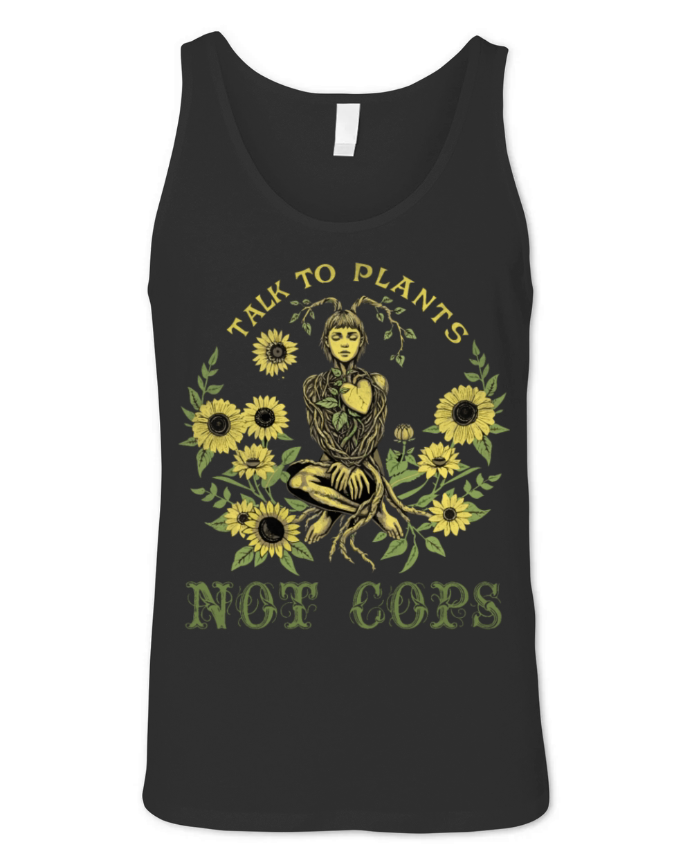 Talk to plants not cops vintage Unisex Jersey Tank