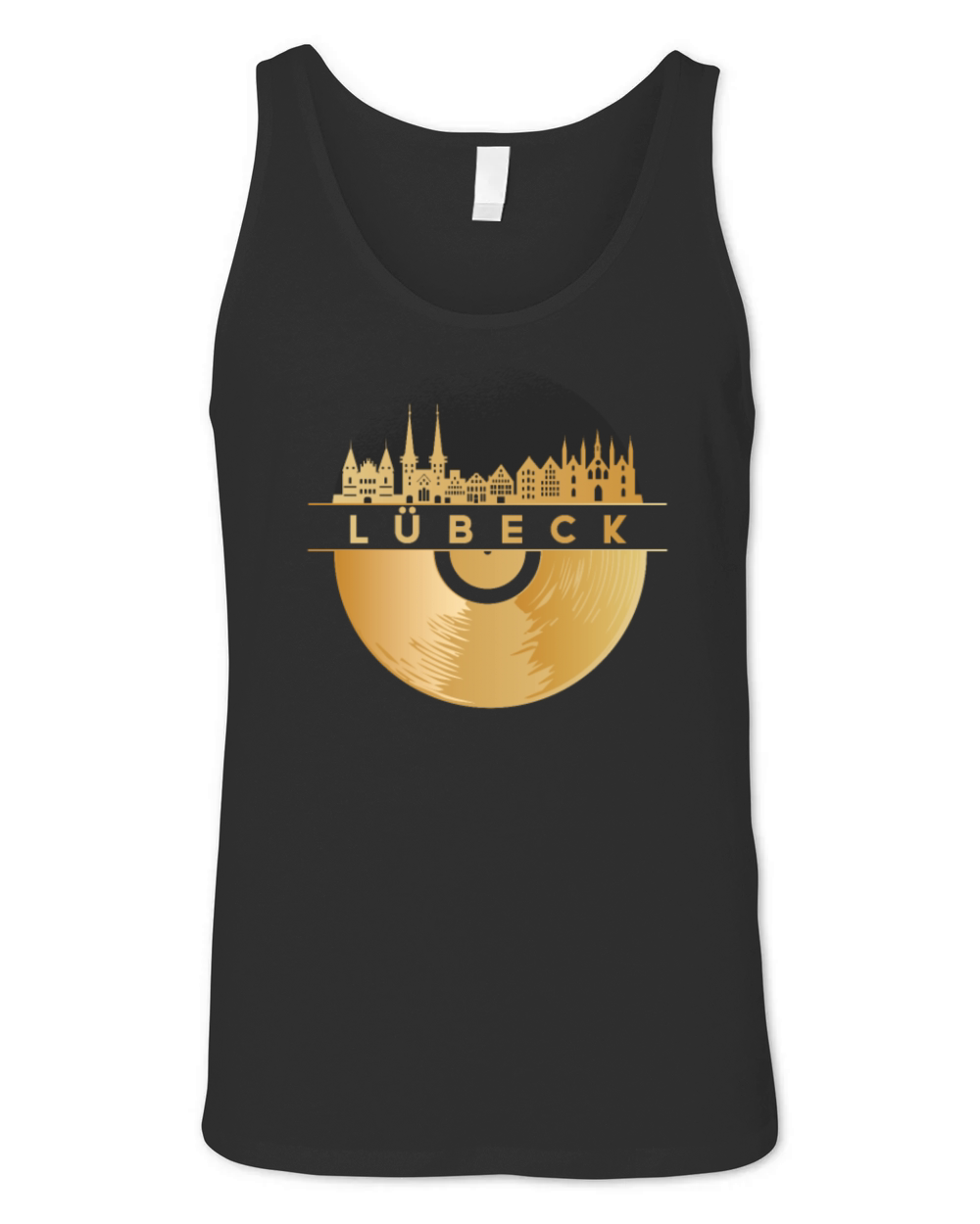 Vinyl-Record-Player Disco-Music Unisex Jersey Tank