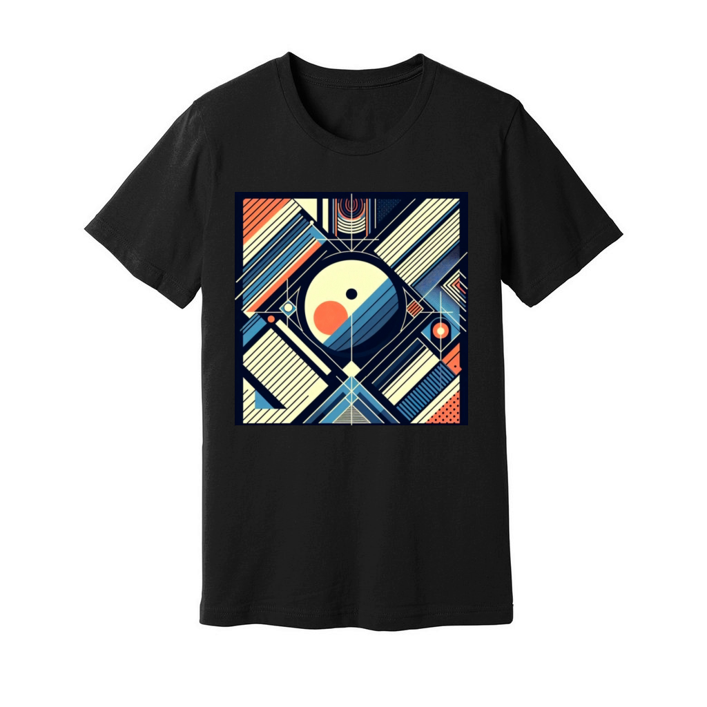 Retro Geometric Shapes 80s 90s Style Unisex Jersey Tee