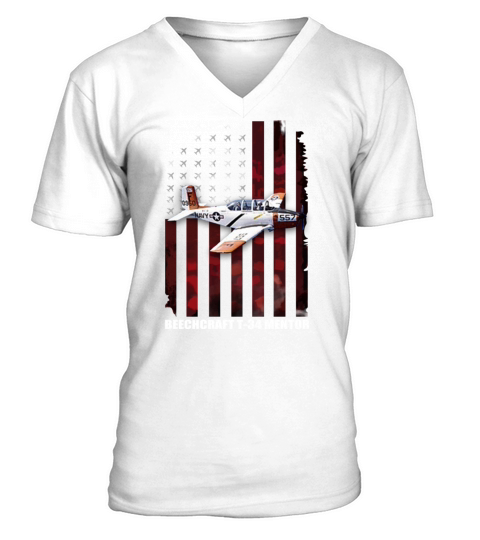 Beechcraft t 34 mentor V-Neck T-shirt