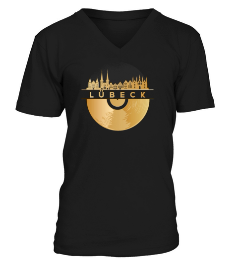 Vinyl-Record-Player Disco-Music V-Neck T-shirt