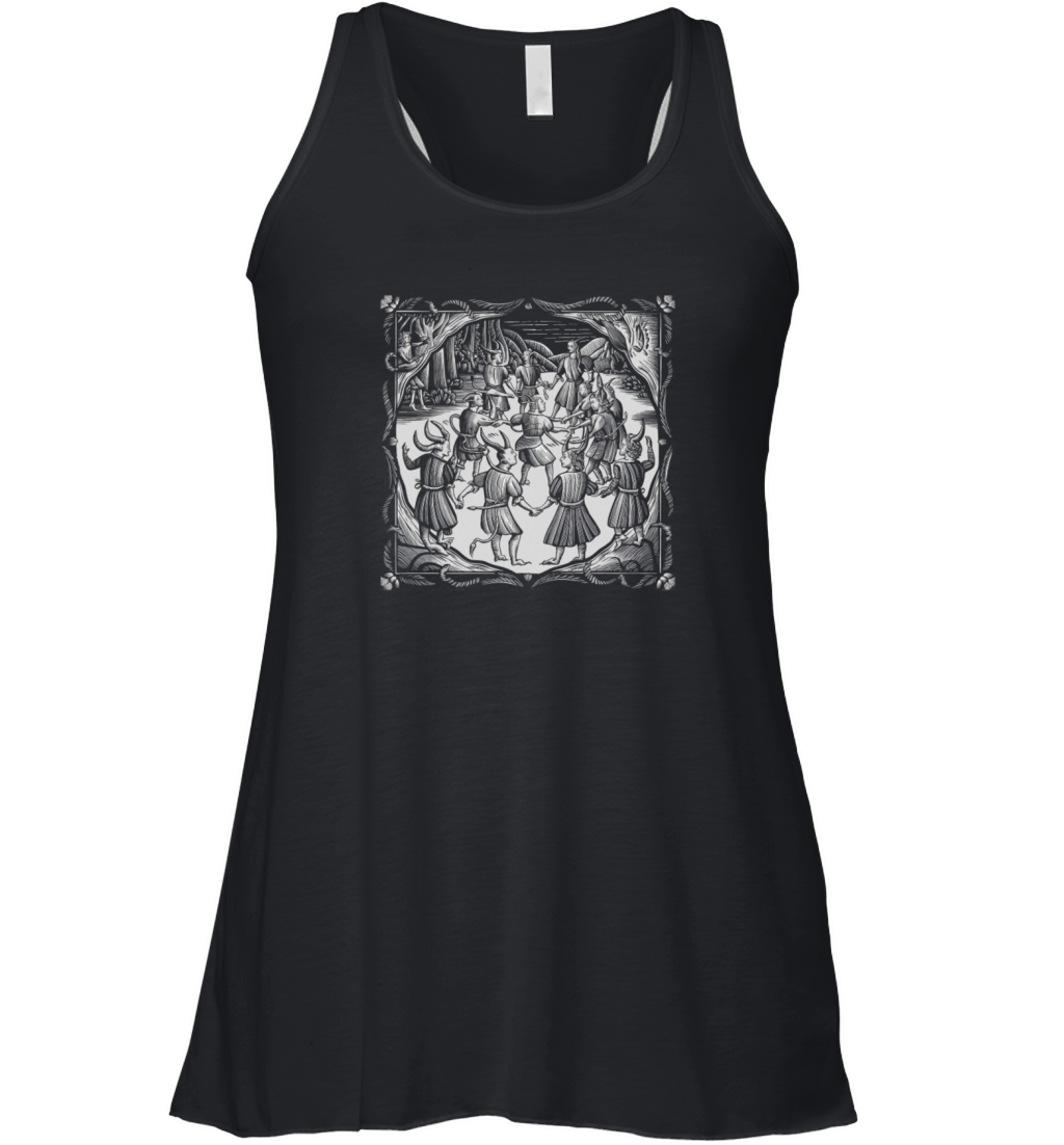 Dance with the Devil Dark and Mysterious Design Women's Flowy Tank Top