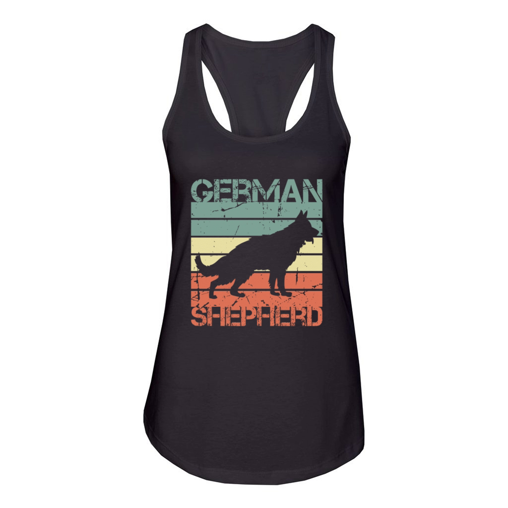 Vintage German Shepherd Women's Racerback Tank