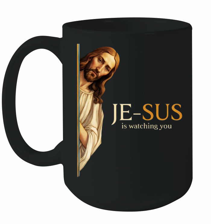 Watchful Jesus Ceramic Mug