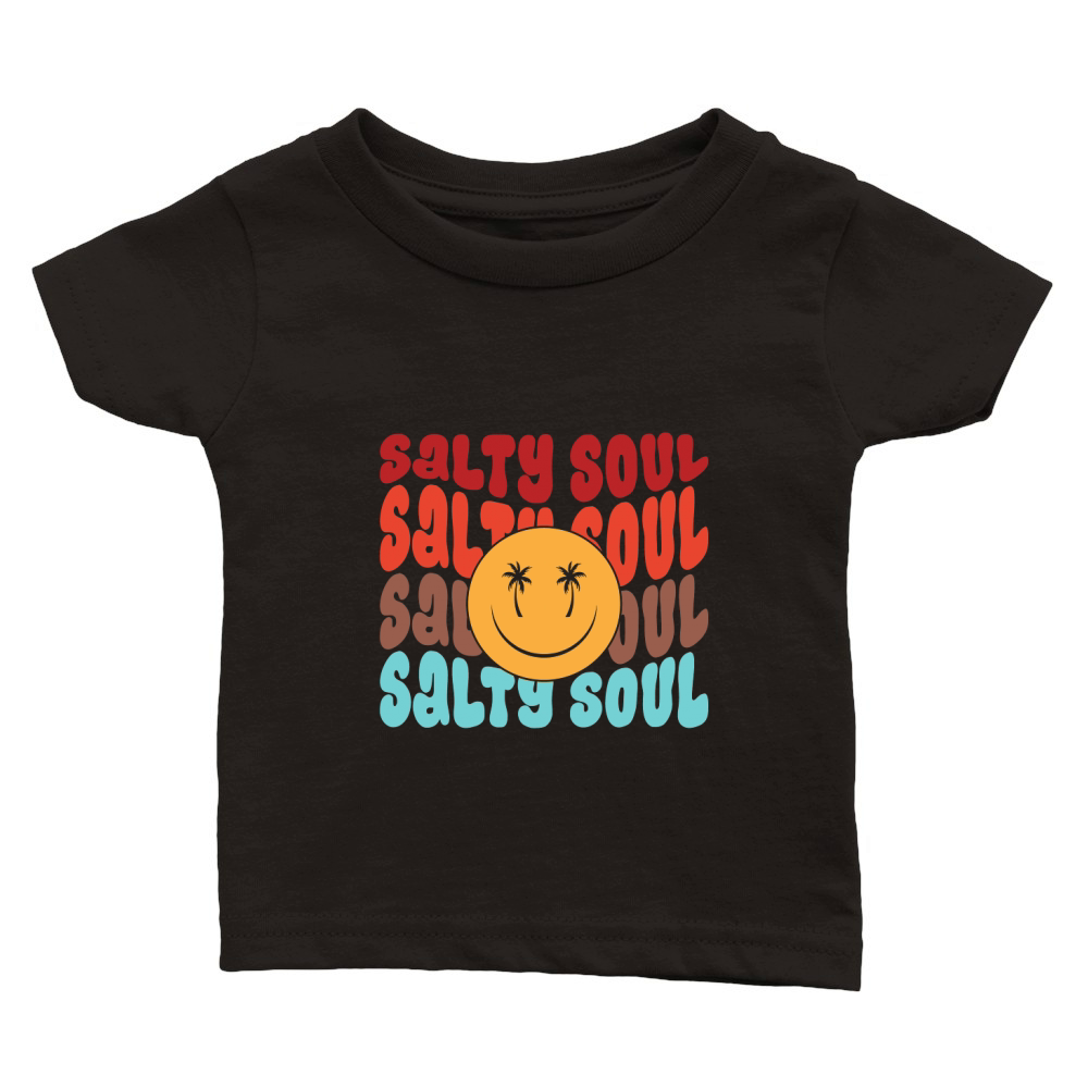 Salty soul Retro Summer Classic Baby Crewneck T-shirt