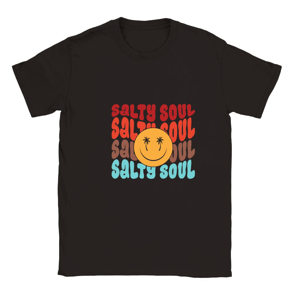 Salty soul Retro Summer Classic Kids Crewneck T-shirt