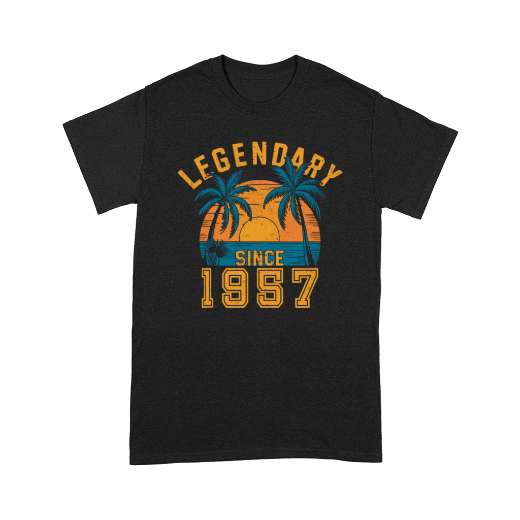 Legendary Since 1957 Birthday Sunset Retro Palm Comfort T-shirt