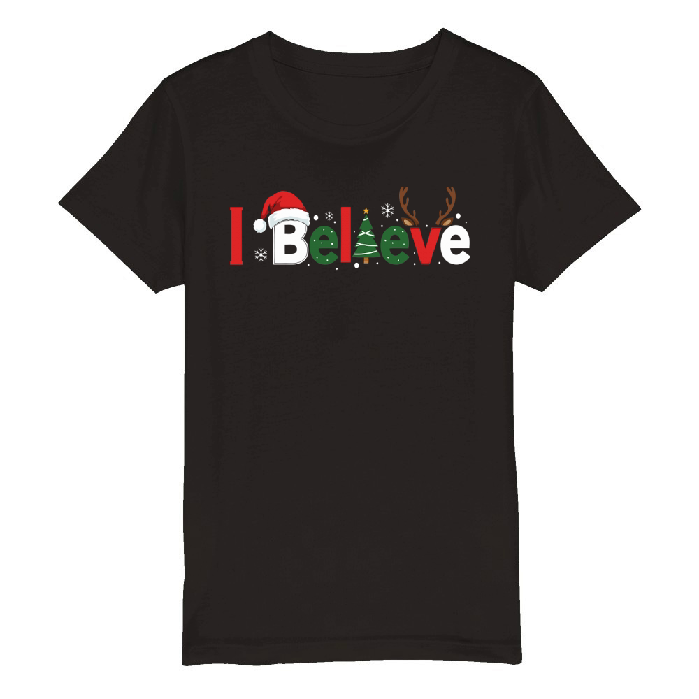 I Believe Organic Kids Crewneck T-shirt