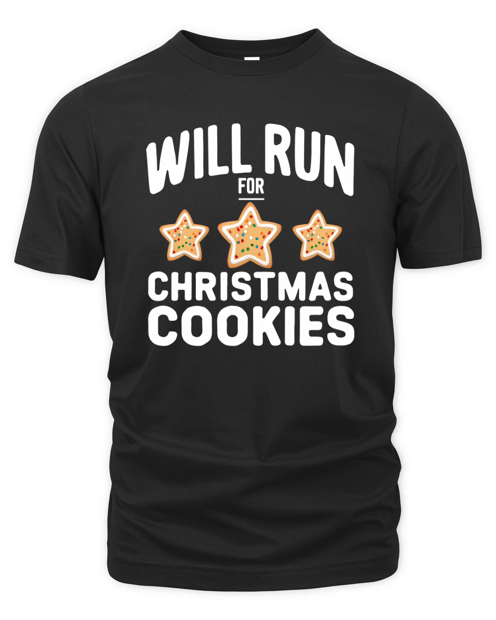 Will Run For Christmas Cookies Organic Unisex T-shirt