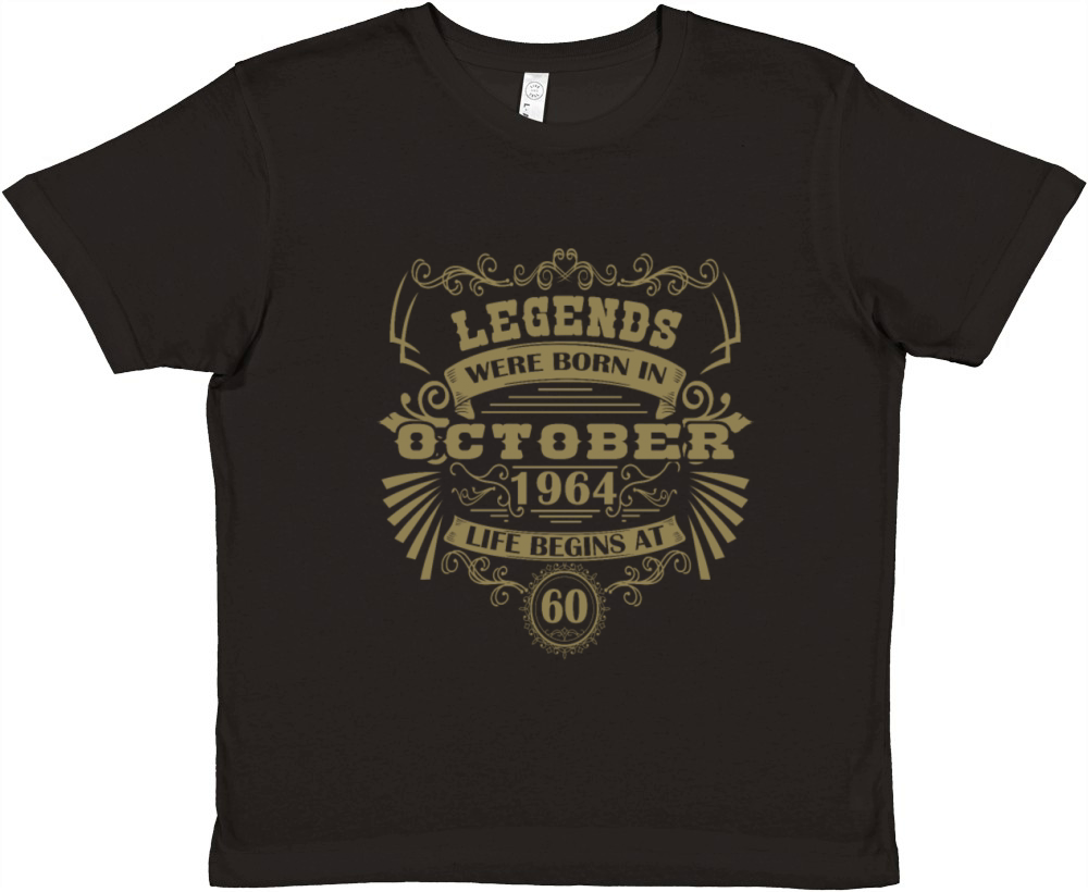 60th birthday legends born in October 1964 vintage Premium Kids Crewneck T-shirt