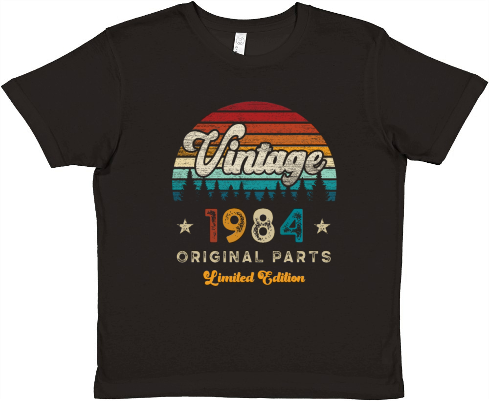 Vintage 1984 Birthday Retro Premium Kids Crewneck T-shirt