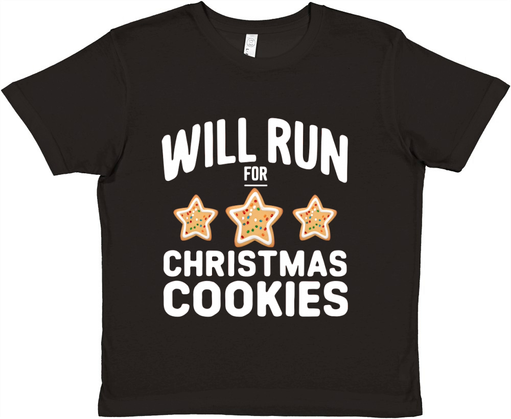 Will Run For Christmas Cookies Premium Kids Crewneck T-shirt