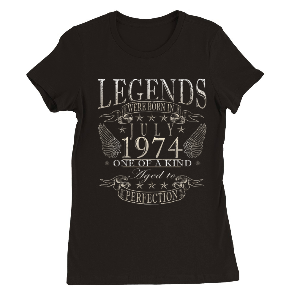 50th birthday 50 years July 1974 Premium Womens Crewneck T-shirt