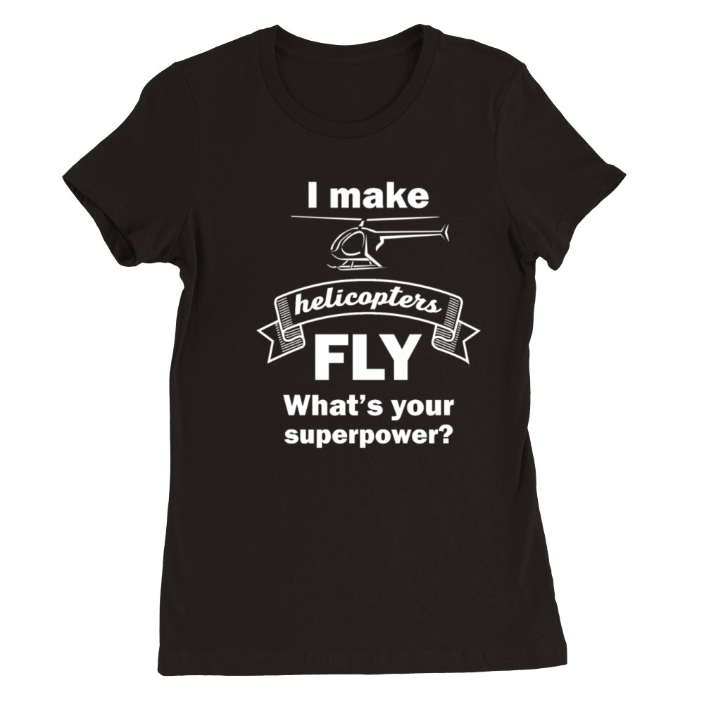 Helicopter pilot Premium Womens Crewneck T-shirt