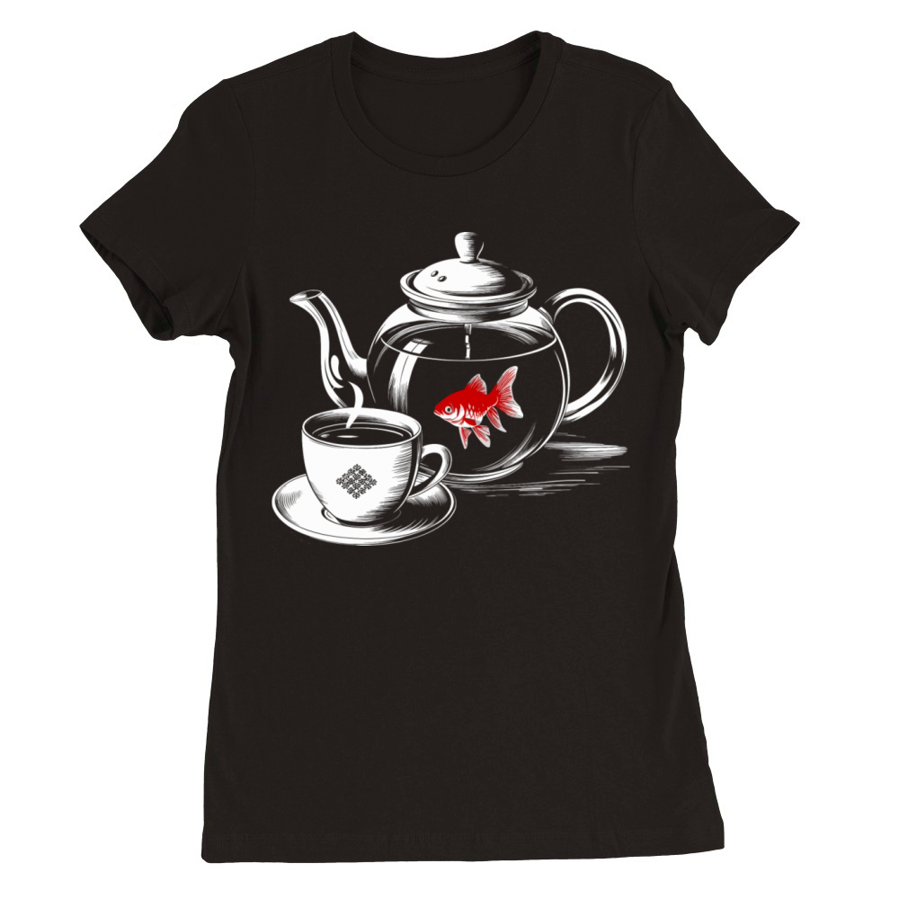 Twin Peaks A Fish In The Percolator Vintage Coffee Premium Womens Crewneck T-shirt