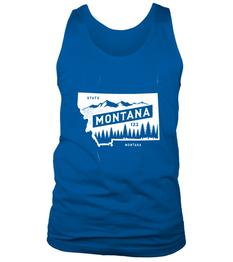Montana Vintage State Map Badge Tank Top Unisex