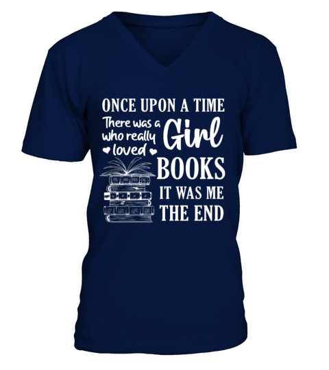 Girls Book Lover Reader Desing Funny Reading V-Neck T-shirt