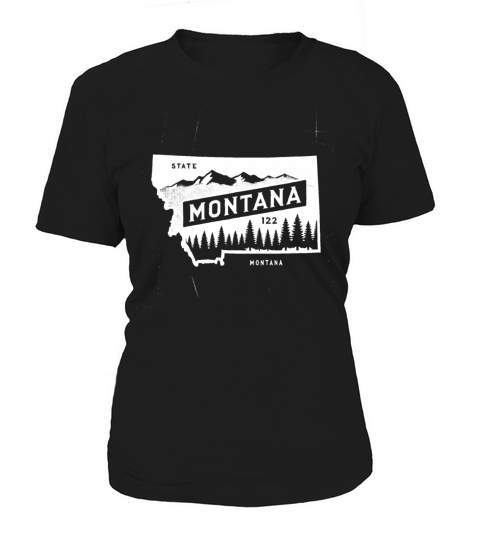 Montana Vintage State Map Badge Women's T-Shirt