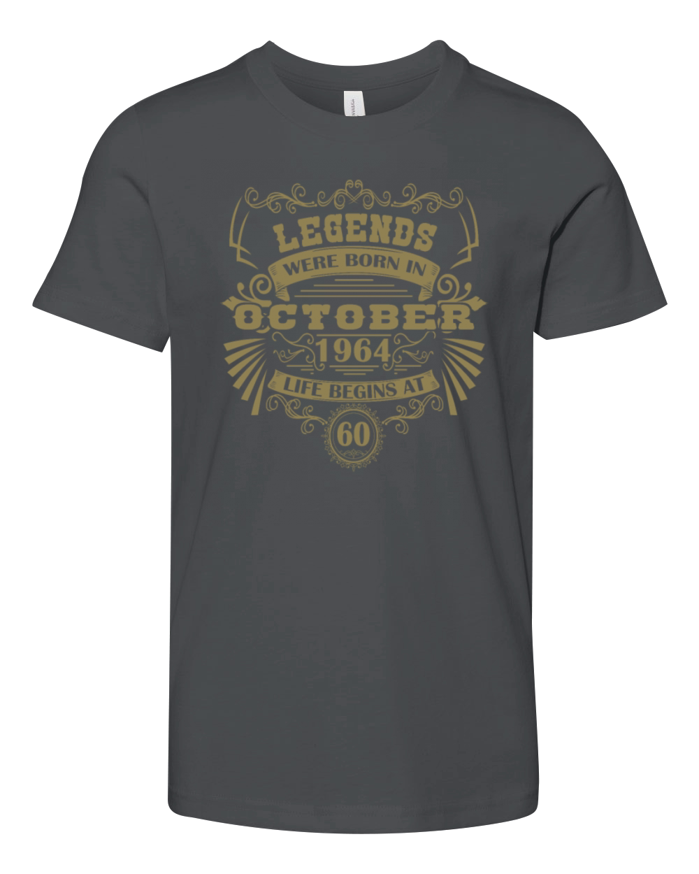60th birthday legends born in October 1964 vintage Youth Unisex Jersey Tee