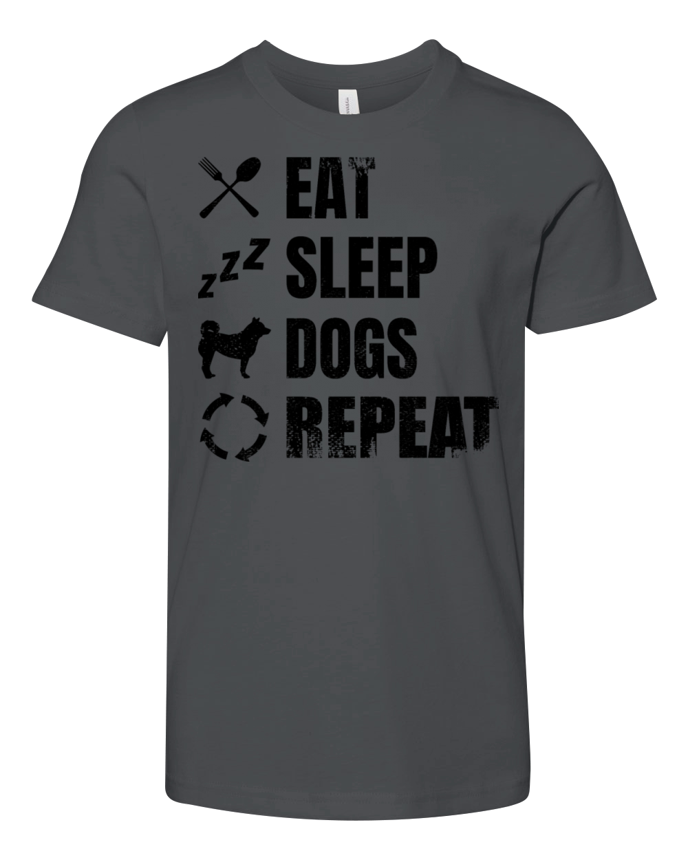 Dog Lover Daily Routine Youth Unisex Jersey Tee