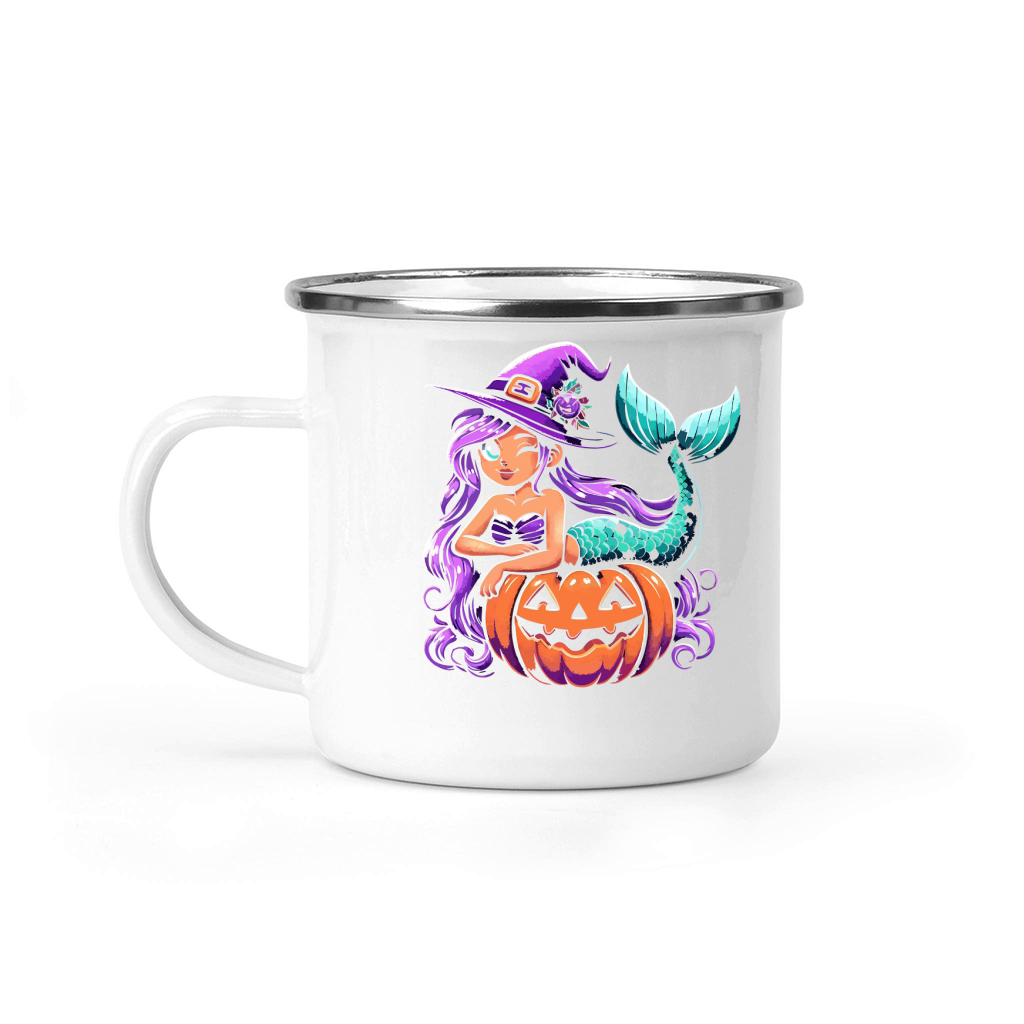 Mermaid and pumpkins Camping Mug