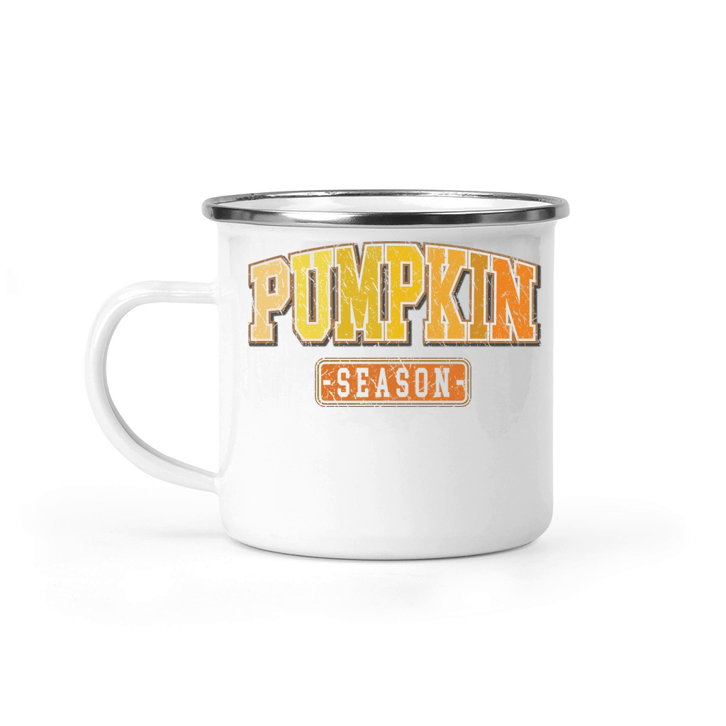 Pumpkin Season Retro Camping Mug