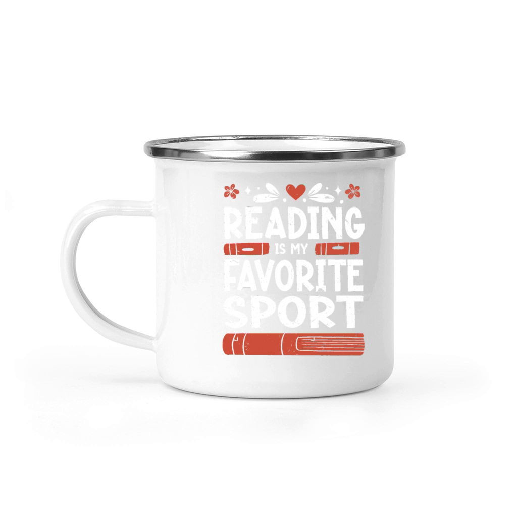 Reading Is My Favorite Sport Bookworm Camping Mug