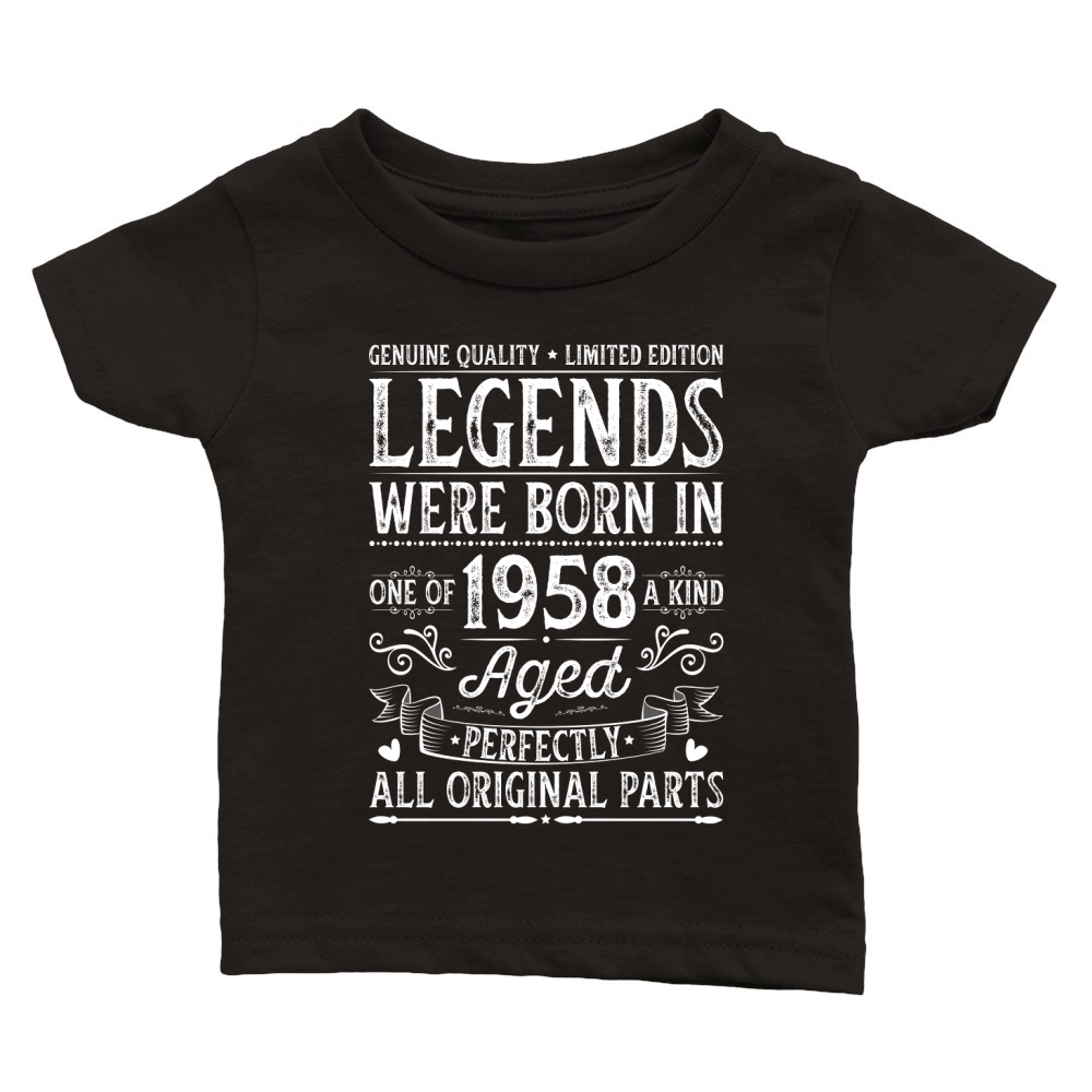 Legends Were Born In 1958 Birthday Classic Baby Crewneck T-shirt