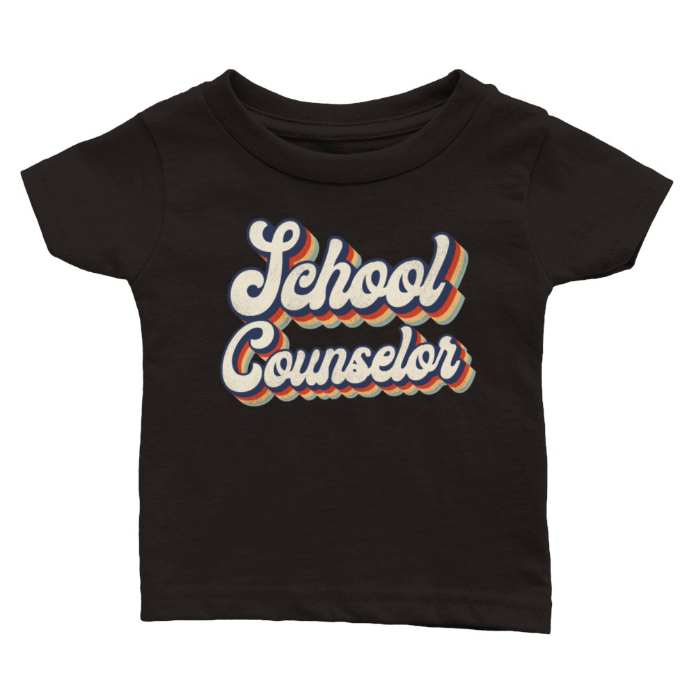 School Counselor Retro Vintage Classic Baby Crewneck T-shirt