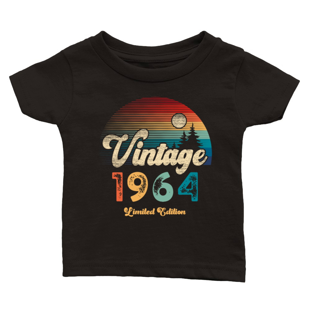 Vintage 1964 Birthday Retro Classic Baby Crewneck T-shirt