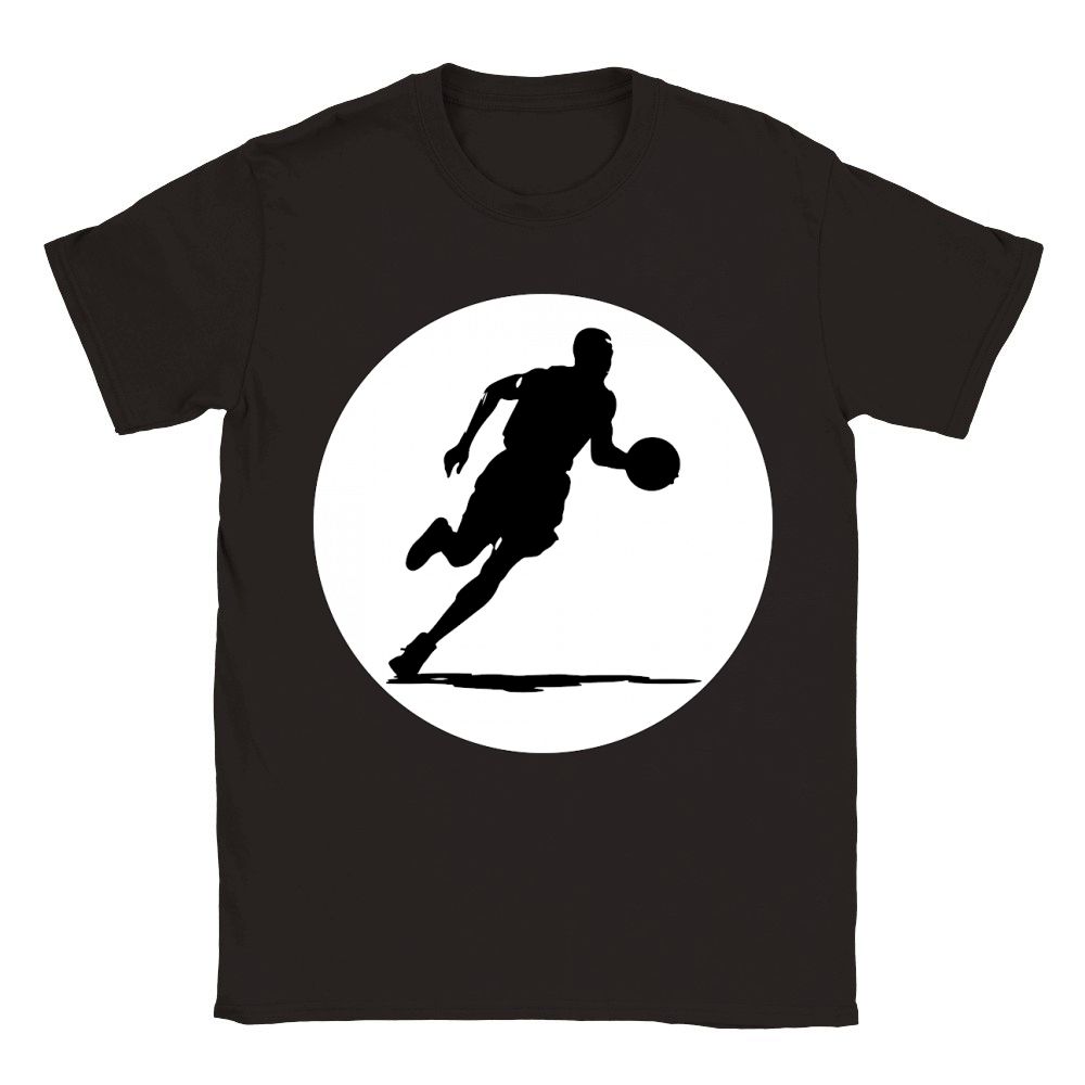 Basketball Player Silhouette (7) Classic Kids Crewneck T-shirt