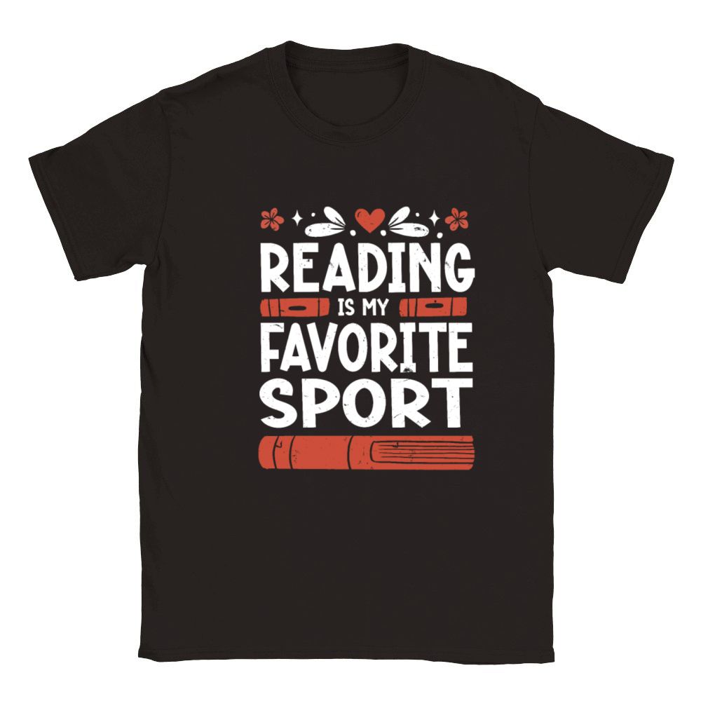 Reading Is My Favorite Sport Bookworm Classic Kids Crewneck T-shirt
