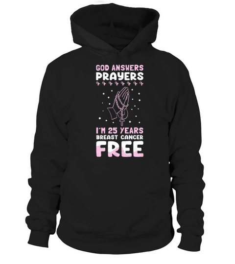 God Answers Prayers Breast Cancer Hoodie Unisex