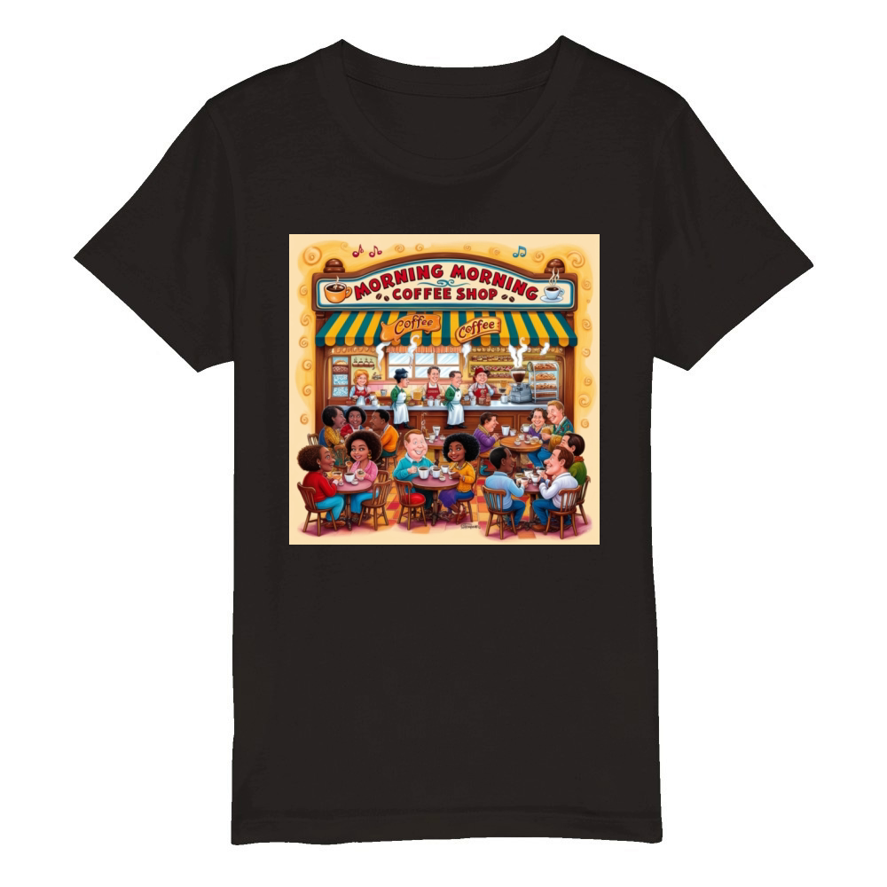 Coffe shop Organic Kids Crewneck T-shirt