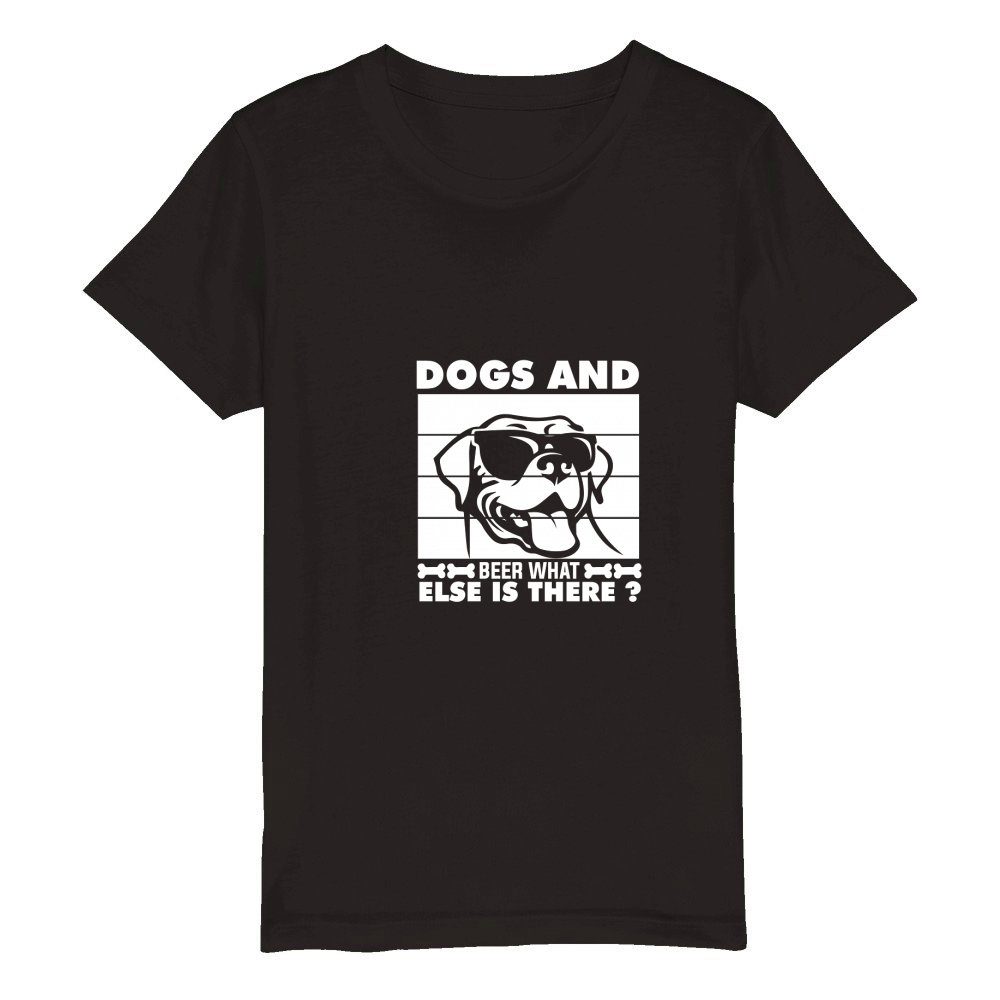 Dogs and beer what else is there 04 Organic Kids Crewneck T-shirt