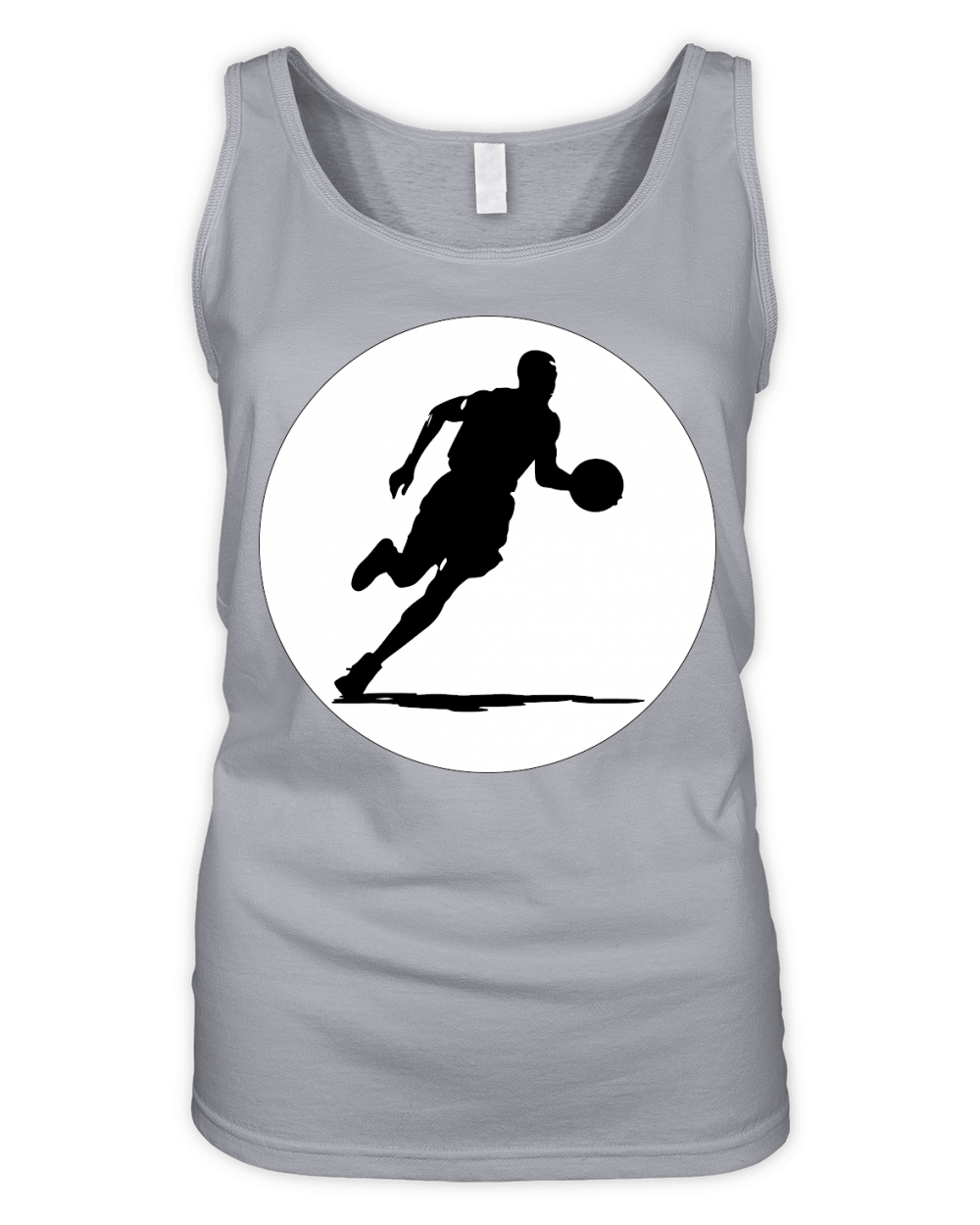 Basketball Player Silhouette (7) Organic Women's Tank Top